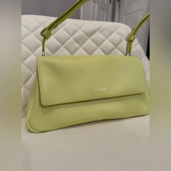 KATE SPADE NEW YORK green yellow grace convertible shoulder bag - Picture 6 of 7